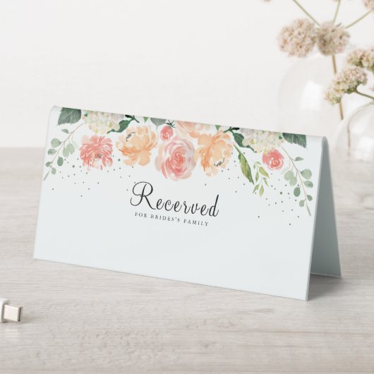 Plaque De Table Aquarelle rose rose pâle Mariage (En SItu (Tableau))