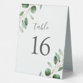 Plaque De Table Aquarelle rustique vert Numéros de tableau (Verso)
