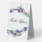 Plaque De Table Aquarelle violette Lavender Eucalyptus (Recto)