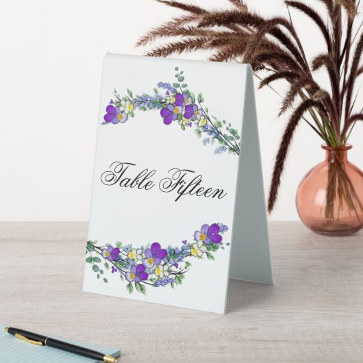 Plaque De Table Aquarelle violette Lavender Eucalyptus (En SItu (Tableau))