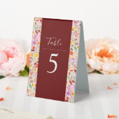 Plaque De Table Aquarelles vives Fleurs de tulipe d'été Mariage (In SItu (Mariage))