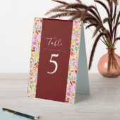 Plaque De Table Aquarelles vives Fleurs de tulipe d'été Mariage (En SItu (Tableau))