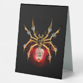 Plaque De Table Araignée en vapeur noire (Verso)