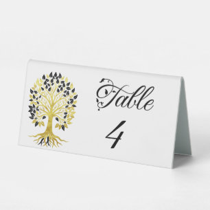 Plaque De Table Arbre d'or de la vie intemporelle Sophistiqué élég