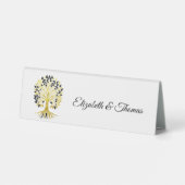 Plaque De Table Arbre d'or de la vie Mariage sophistiqué intempore (Verso)