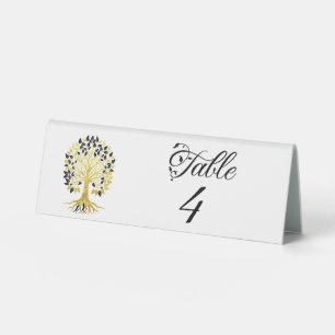 Plaque De Table Arbre d'or de la vie Mariage sophistiqué intempore