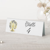 Plaque De Table Arbre d'or de la vie Mariage sophistiqué intempore (En SItu (Tableau))