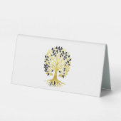 Plaque De Table Arbre d'or de la vie Mariage sophistiqué intempore (Verso)