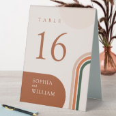 Plaque De Table Arc Abstrait Beige Numéros de tableau (En SItu (Tableau))