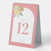 Plaque De Table Arc Aquarelle moderne agrumes et fleurs (Verso)