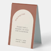 Plaque De Table Arc géométrique Terracotta S'il vous plaît signer  (Recto)