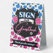 Plaque De Table Armes à feu ou Rose rose/bleu Genre Reveillez Livr (Verso)