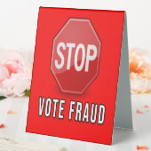 Plaque De Table Arrêter la fraude électorale (In SItu (Mariage))