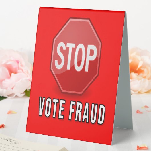 Plaque De Table Arrêter la fraude électorale (In SItu (Mariage))