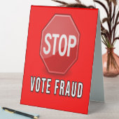 Plaque De Table Arrêter la fraude électorale (En SItu (Tableau))