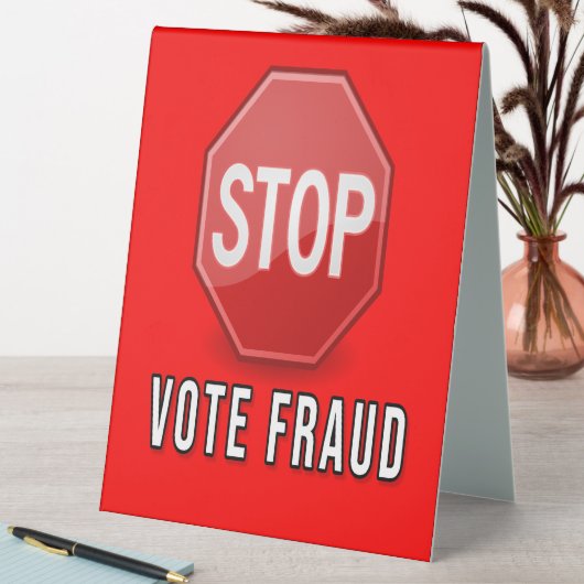 Plaque De Table Arrêter la fraude électorale (En SItu (Tableau))