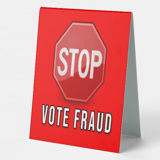 Plaque De Table Arrêter la fraude électorale (Verso)