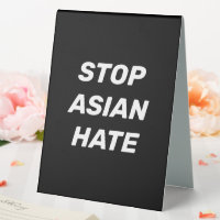 Arrêtez la haine asiatique, noir blanc