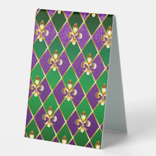 Plaque De Table Arrière - plan de bijoux Mardi Gras