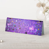 Plaque De Table Arrière - plan de feuille violet avec étoiles (En SItu (Tableau))