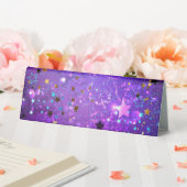 Plaque De Table Arrière - plan de feuille violet avec étoiles (In SItu (Mariage))