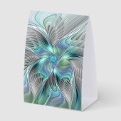 Plaque De Table Art abstrait papillon bleu vert fantasy fractal (Recto)