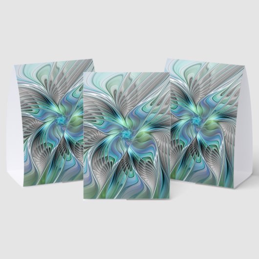 Plaque De Table Art abstrait papillon bleu vert fantasy fractal (Insitu (multi))