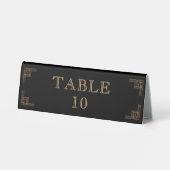 Plaque De Table Art Déco Anniversaire Noir Or Roaring 20 (Verso)