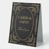 Plaque De Table Art Déco élégant Table Tente Cartes & Cadeaux (Recto)