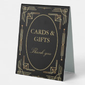 Plaque De Table Art Déco élégant Table Tente Cartes & Cadeaux (Verso)