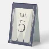 Plaque De Table Art déco swanky en table bleue Tente (Verso)