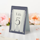 Plaque De Table Art déco swanky en table bleue Tente (In SItu (Mariage))