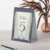 Plaque De Table Art déco swanky en table bleue Tente (En SItu (Tableau))