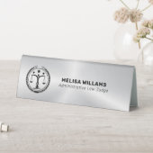 Plaque De Table Aspect argenté métallique et noir (En SItu (Tableau))