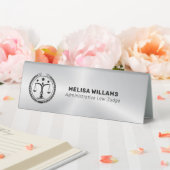 Plaque De Table Aspect argenté métallique et noir (In SItu (Mariage))