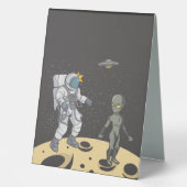 Plaque De Table Astronaute et alien (Recto)
