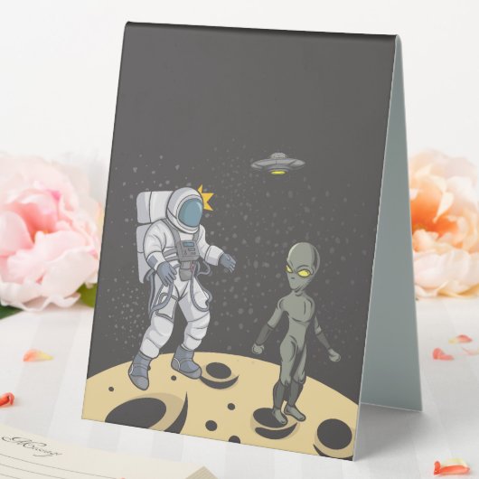 Plaque De Table Astronaute et alien (In SItu (Mariage))