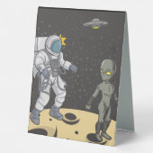 Plaque De Table Astronaute et alien (Verso)