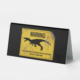 Plaque De Table Attention! Cette propriété est protégée par des Ra
