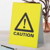 Plaque De Table Attention jaune avertissement sol humide dangereux (En SItu (Tableau))