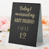 Plaque De Table Aujourd'hui, j'ai épousé mon meilleur ami (In SItu (Mariage))