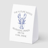 Plaque De Table Autocollant de dîner de répétition de mariage au c (Verso)