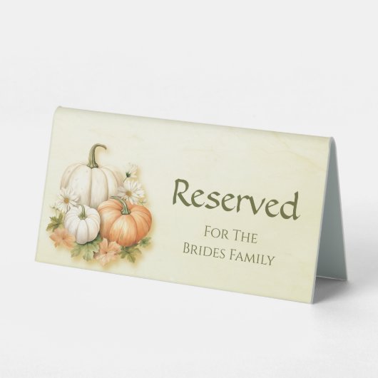 Plaque De Table Automne Automne Mariage événement réservé (Verso)