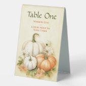 Plaque De Table Automne Citrouille Bunco (Verso)