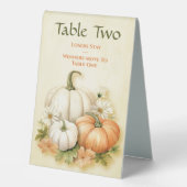 Plaque De Table Automne Citrouille Table Deux Bunco (Recto)