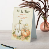 Plaque De Table Automne Citrouille Table Deux Bunco (En SItu (Tableau))