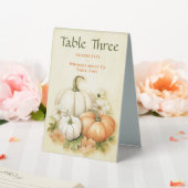 Plaque De Table Automne Citrouille Tableau Trois Bunco (In SItu (Mariage))