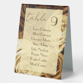 Plaque De Table Automne mariage marron beige rose (Recto)