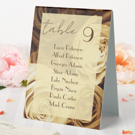 Plaque De Table Automne mariage marron beige rose (In SItu (Mariage))