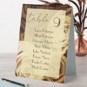 Plaque De Table Automne mariage marron beige rose (En SItu (Tableau))